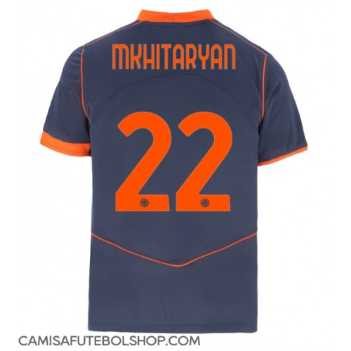 Camisa de time de futebol Inter Milan Henrikh Mkhitaryan #22 Replicas 3º Equipamento 2025-26 Manga Curta